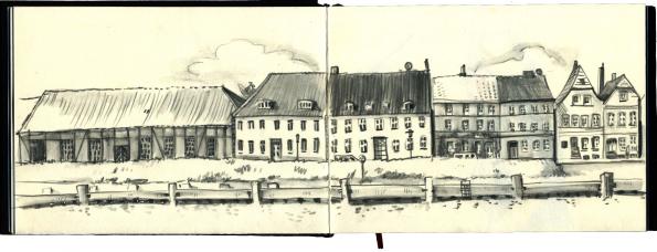 Glückstadt-Häuser am Hafen 