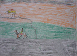 Helen reitet in St.Peter-Ording